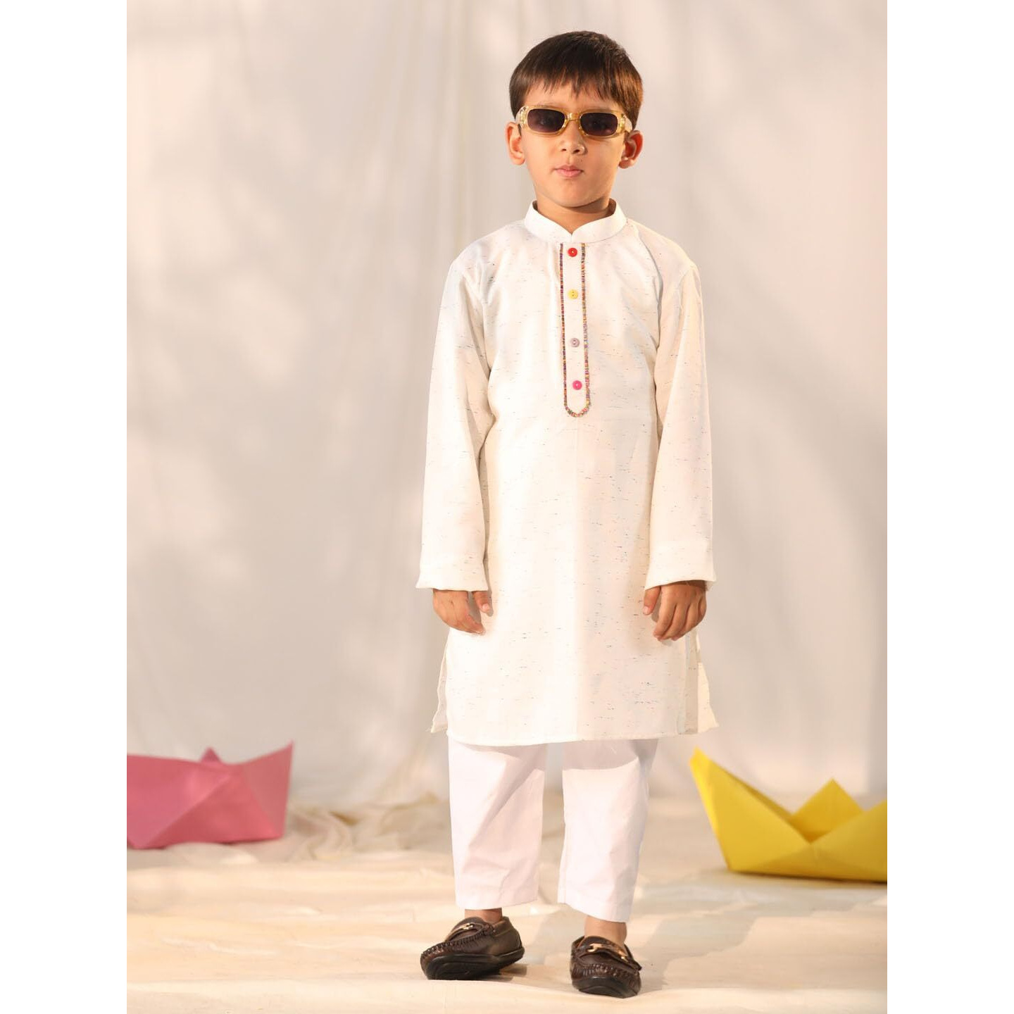 VASTRAMAY Boys' Cream Kurta Pyjama Set_VASBK134CRnVPCR_34