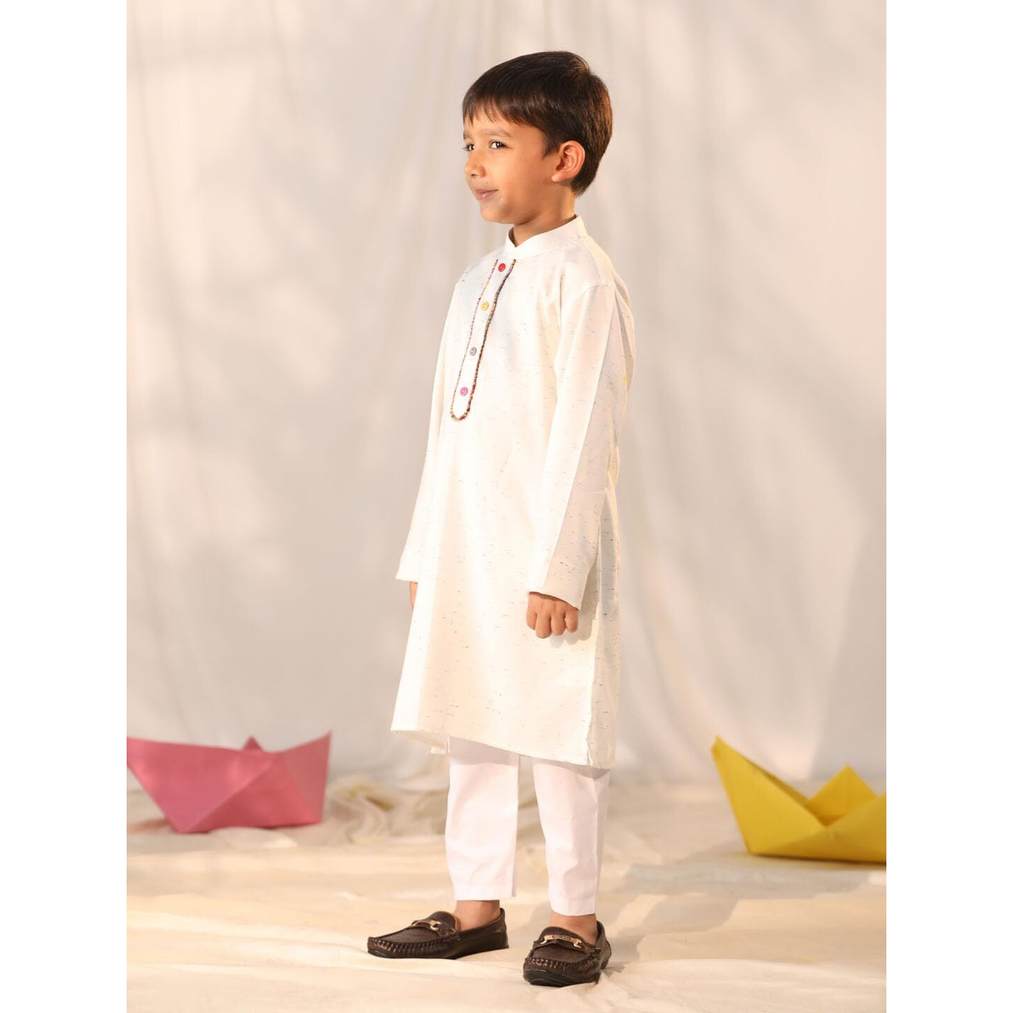 VASTRAMAY Boys' Cream Kurta Pyjama Set_VASBK134CRnVPCR_34