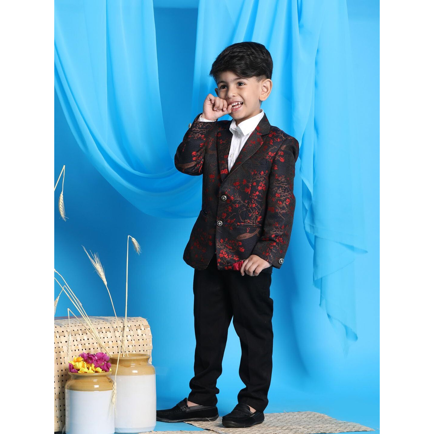 VASTRAMAY Boys' Maroon Blazer_VASBCT001_22