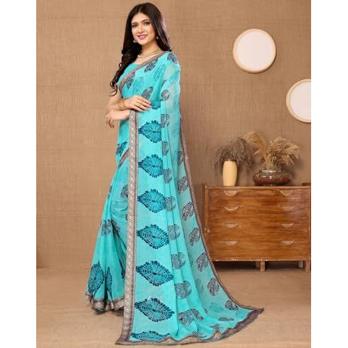 Yashika Woven Georgette Women's Saree (AZ-YS-P1-KUSUM-NAINA-SOMIYA-Parent_Sky Blue)