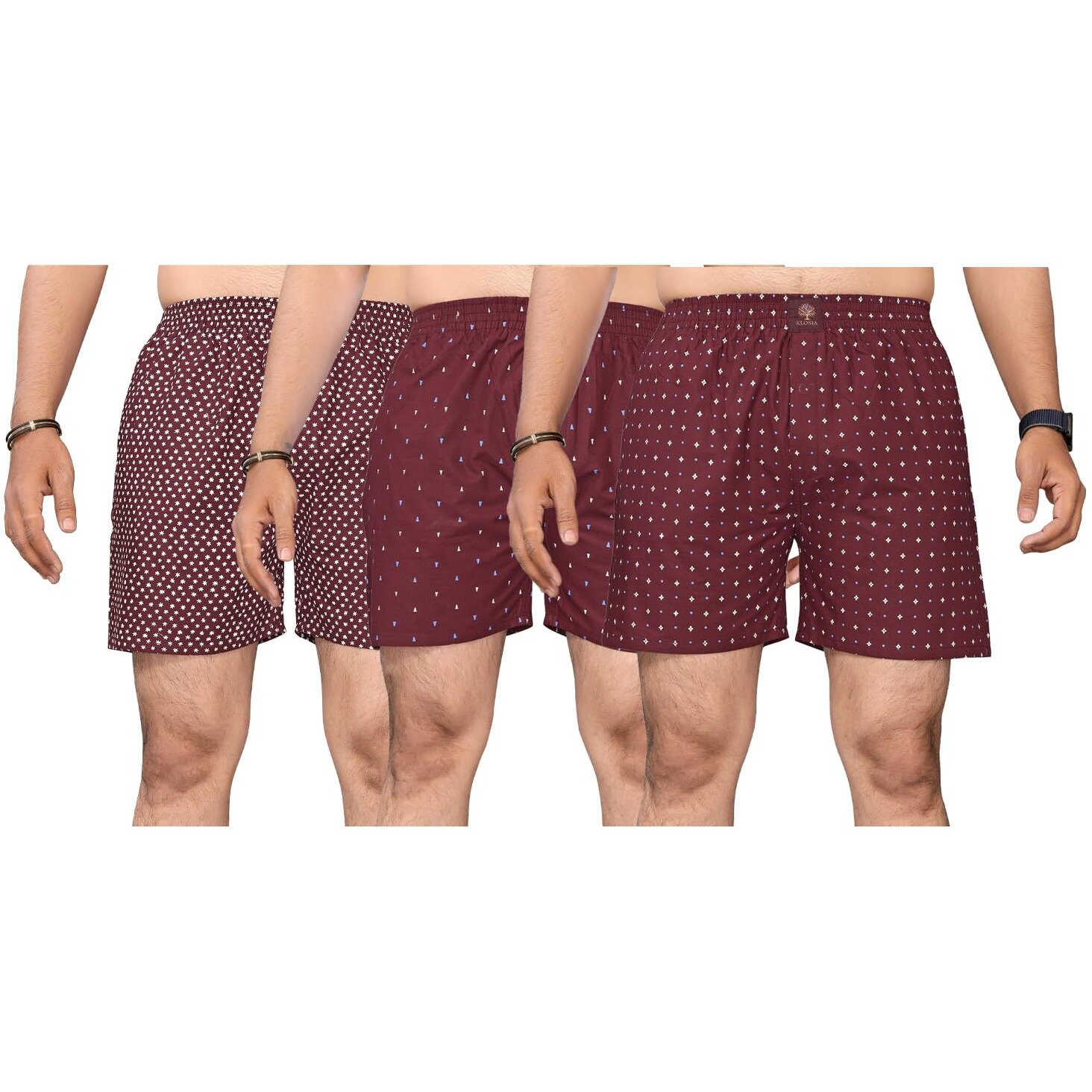KLOSIA Men's Cotton Printed Regular Boxer Shorts