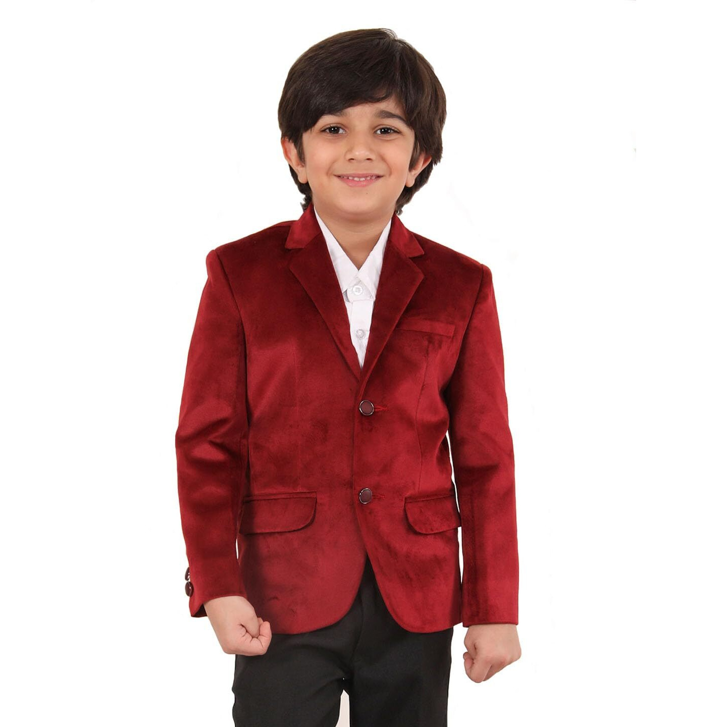 VASTRAMAY Boys' Maroon Blazer, Single Breasted_VASBCT025MA_30
