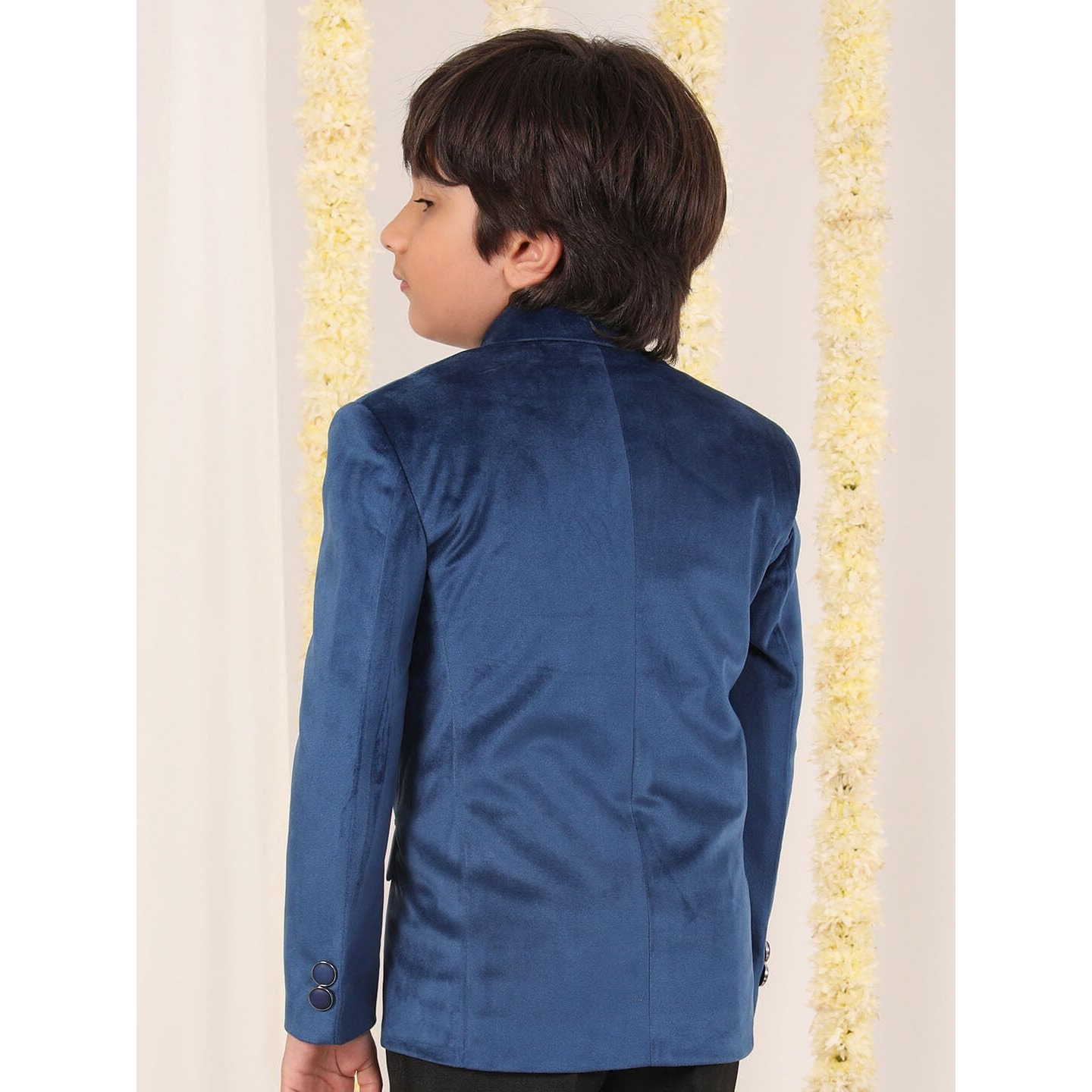 VASTRAMAY Boys' Navy Blue Blazer, Single Breasted_VASBCT025NB_30