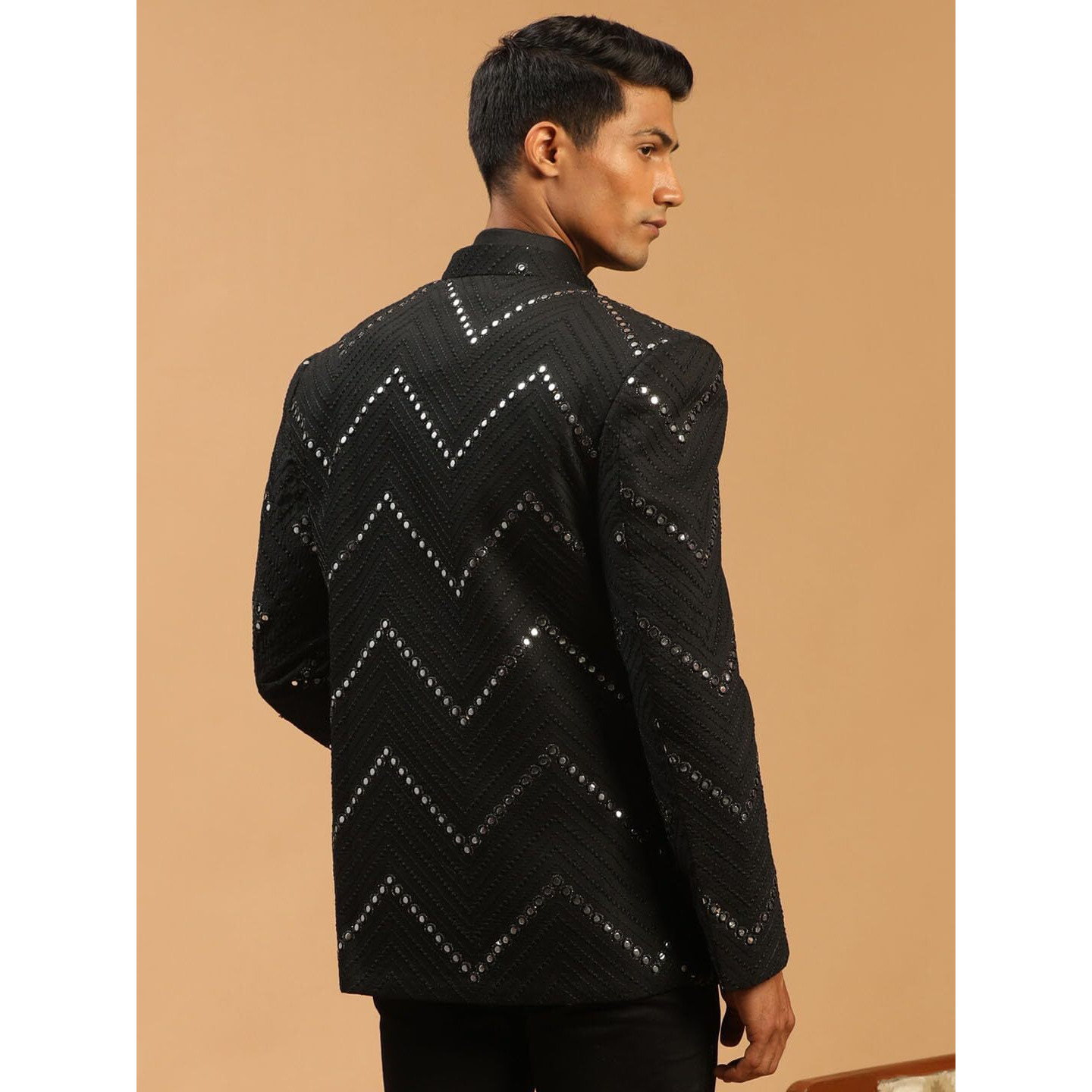 VASTRAMAY Men's Casual (VSHRMJP015BLnMSH031BL_Black