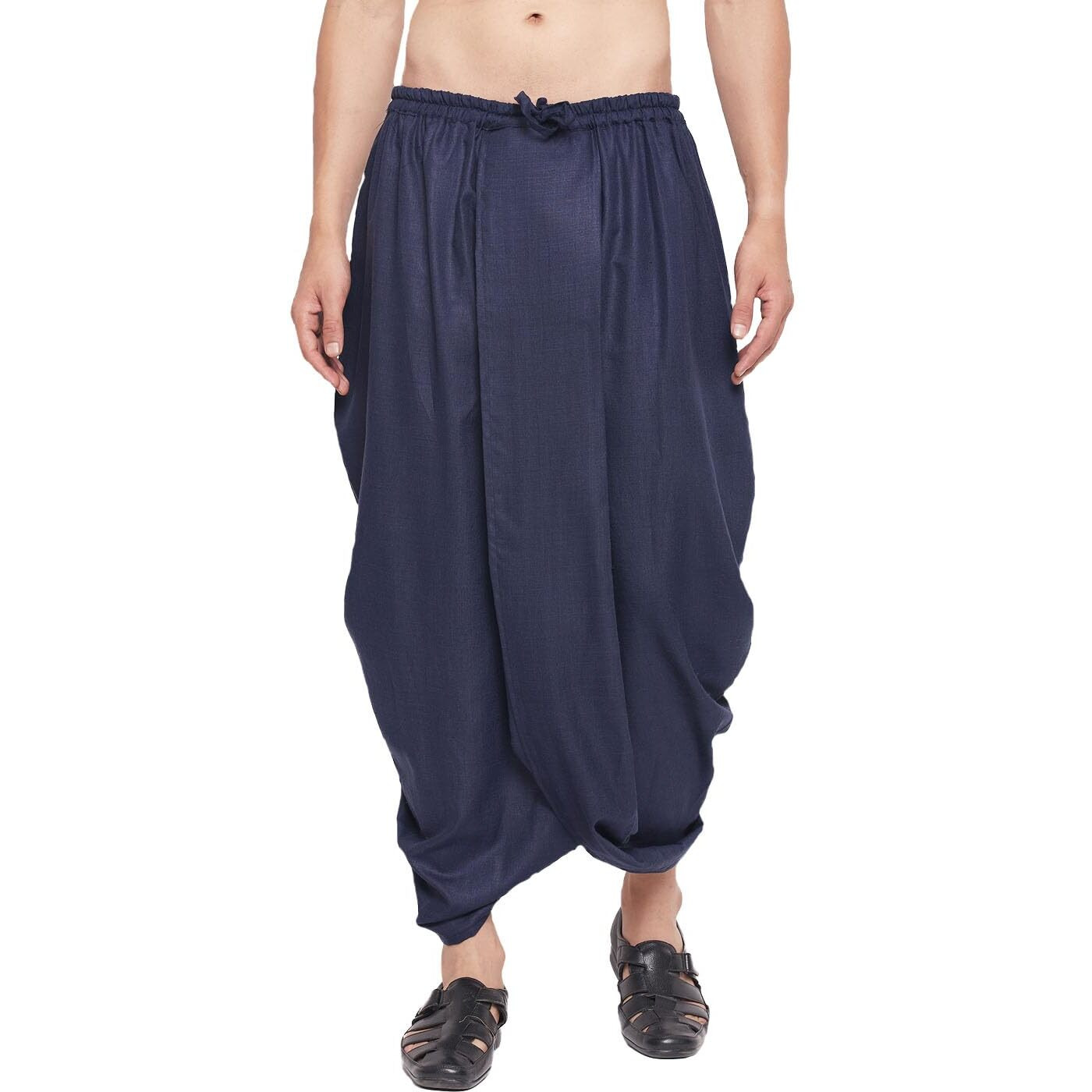 VASTRAMAY Men's Navy Blue Dhoti_VASMDT012NB_40
