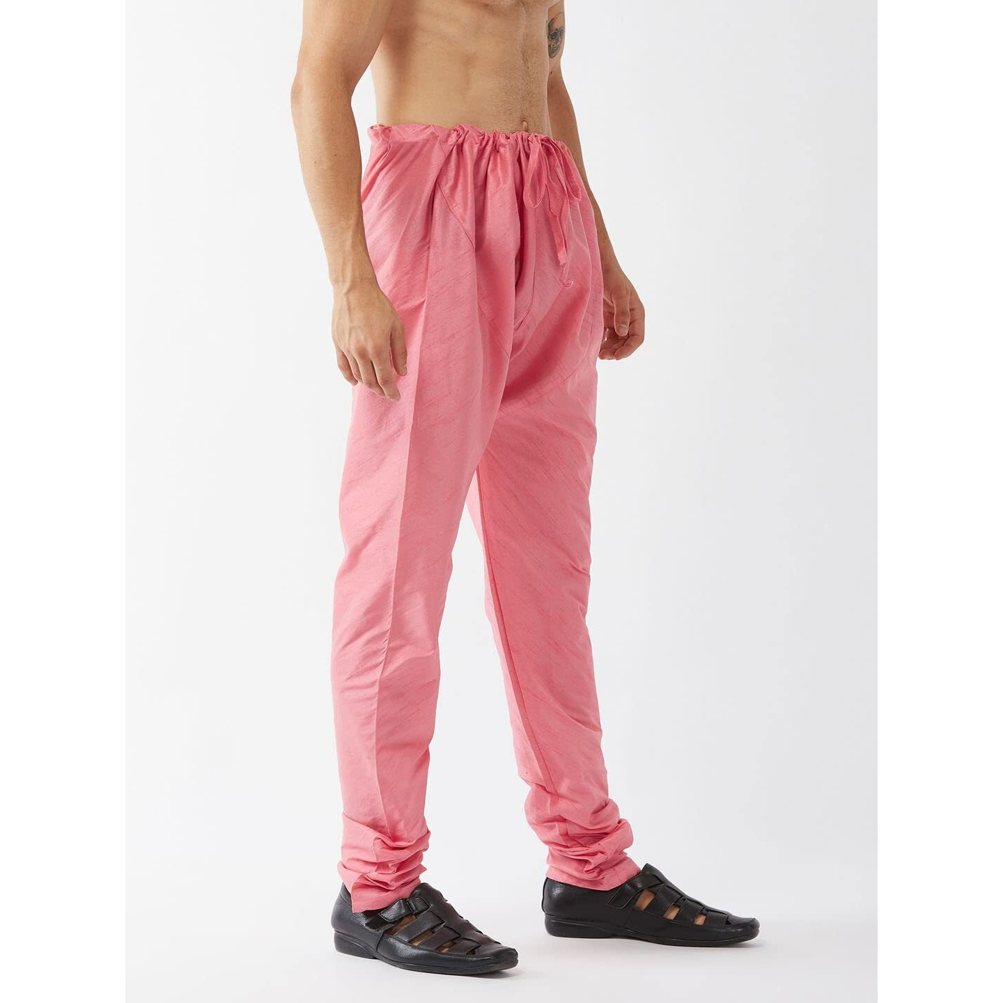 VASTRAMAY Men's Pink Silk Blend Pyjama-VASMPPN_44