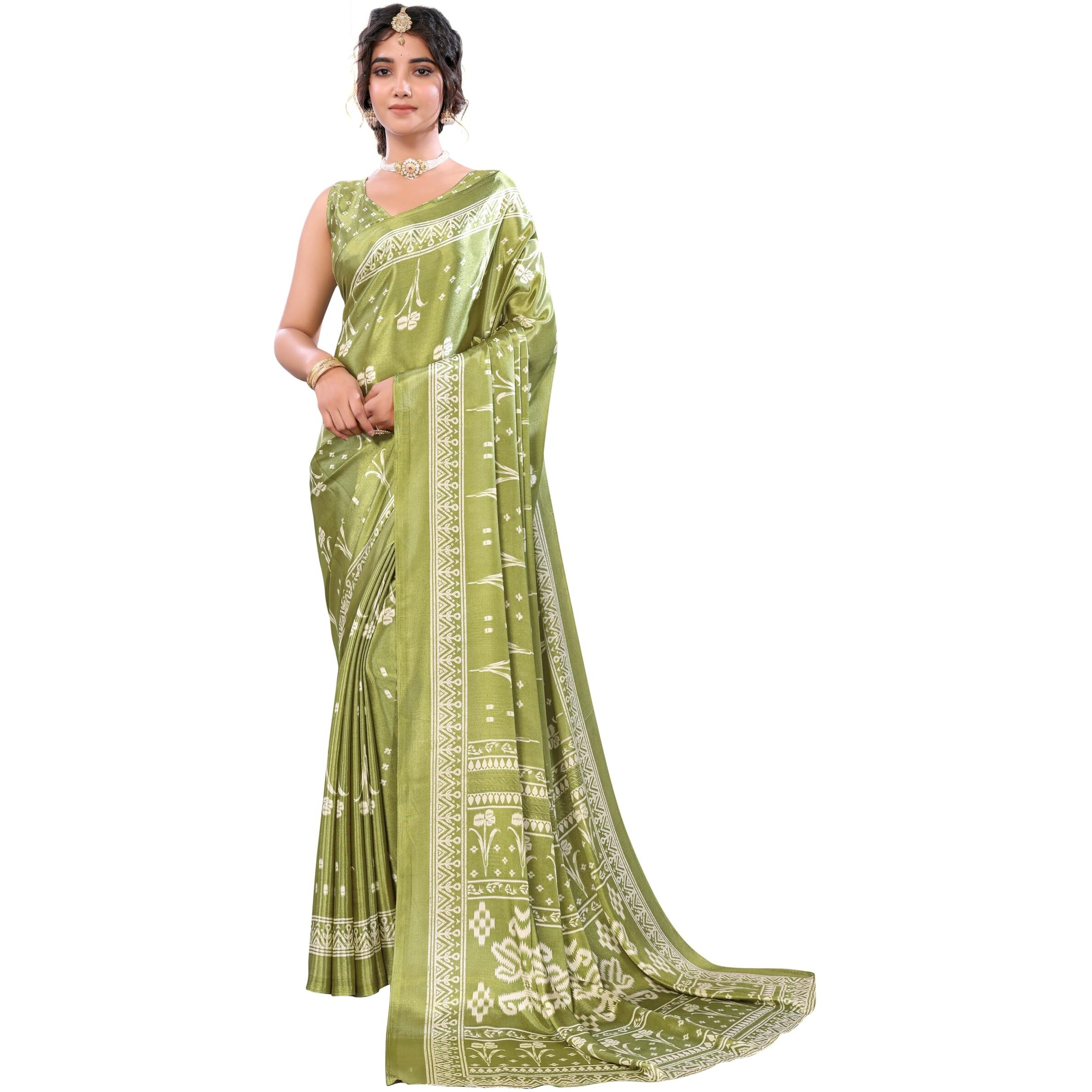 Yashika Women's Woven Latest Tussar Silk Saree with Lace and Blouse Material (AZ-YS-P1-RIZWANA-Parent_Pista)