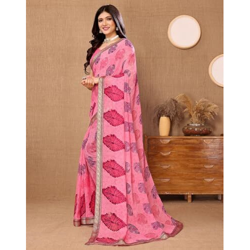 Yashika Woven Georgette Women's Saree (AZ-YS-P1-KUSUM-NAINA-SOMIYA-Parent_Pink)