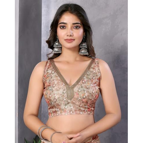 Yashika Women's Digital Print Art Silk Cotton Saree with Tassels and Golden Border - Lightweight and Elegant Ethnic Wear for Festive and Casual Occasions (AZ-YS-P3-PUSHPA 06)