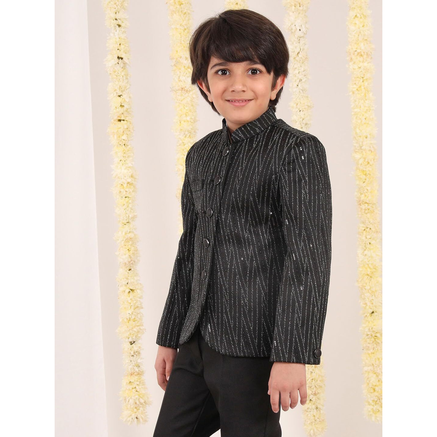 VASTRAMAY Boys' Black Jodhpuri_VASBJP039BL_36
