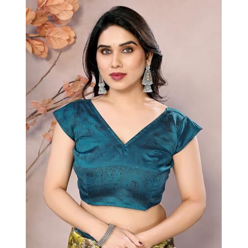 Yashika Women's Printed Kalamkari Art Silk Saree With Tassels and Unstitched Blouse Material (AZ-YS-P1-SUBILA YELLOW JHALAR)