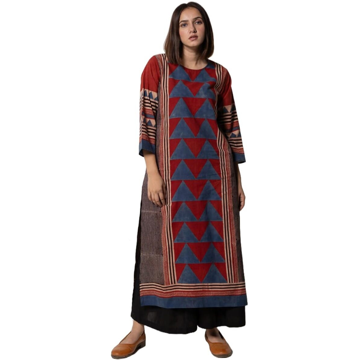 ANNI DESIGNER Women's Rayon Viscose Printed Straight Kurta (BHAVA Multi_XL_Multicolor_X-Large)