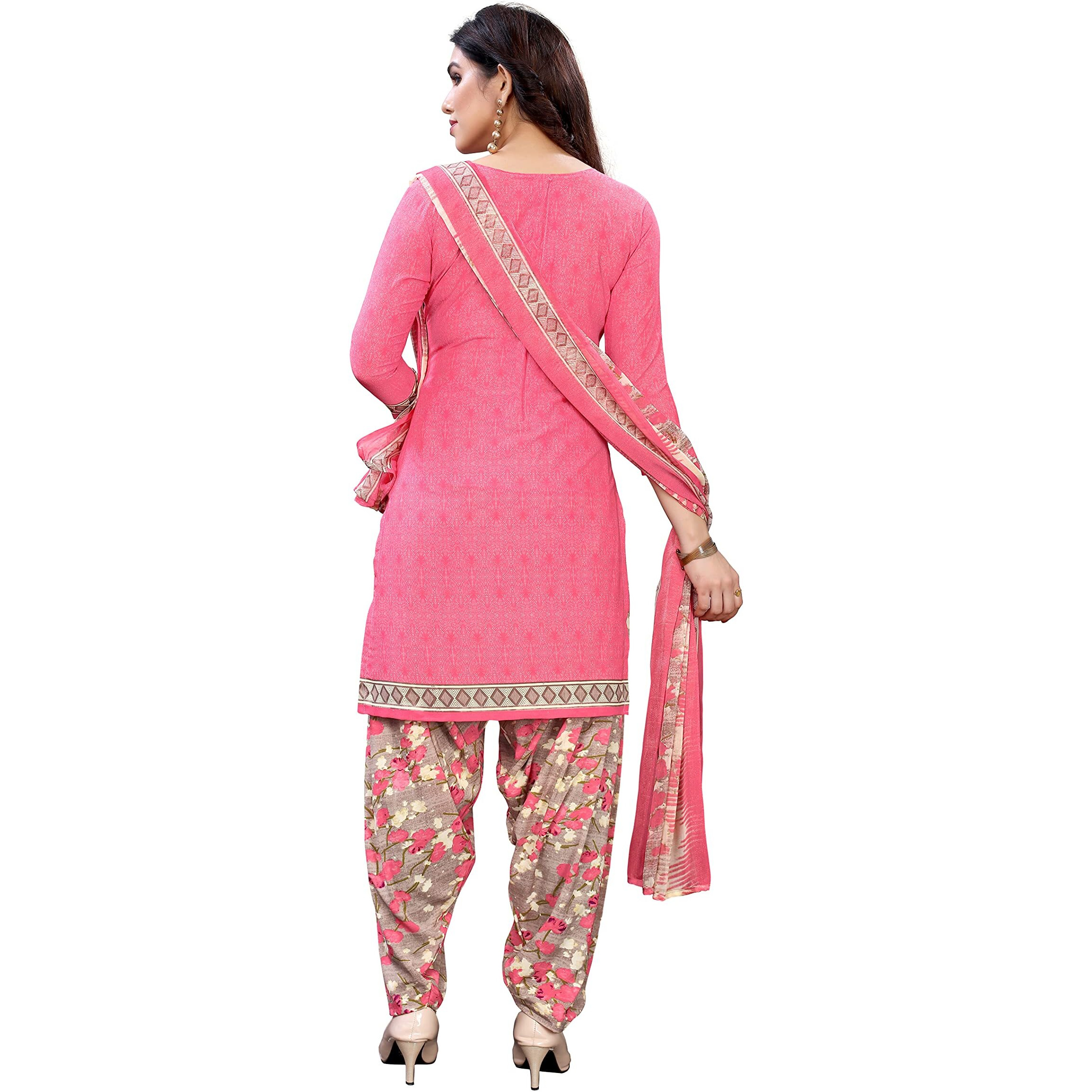 Yashika Women's Printed Unstiched Dress Material(SAMIRA PINK)