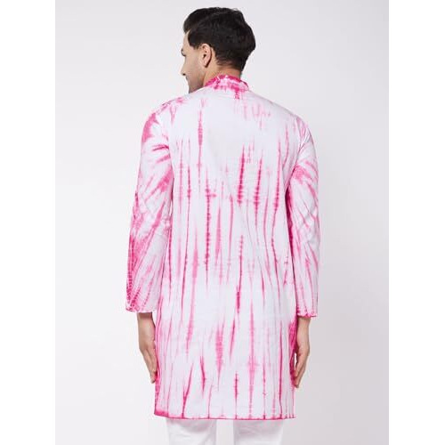 VASTRAMAY Men's Pink Pure Cotton Kurta_VASMK129PN_42