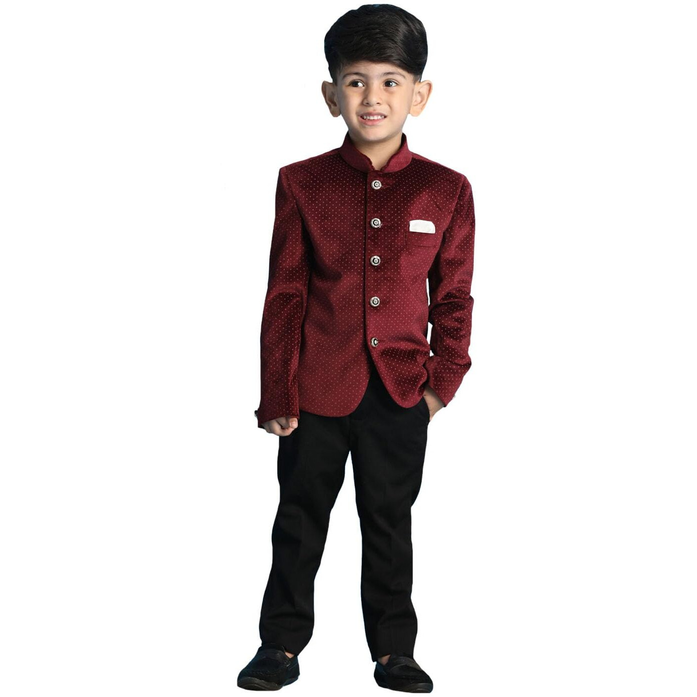 VASTRAMAY Boys' Maroon Jodhpuri Full Sleeves_VASBJP014MA_20