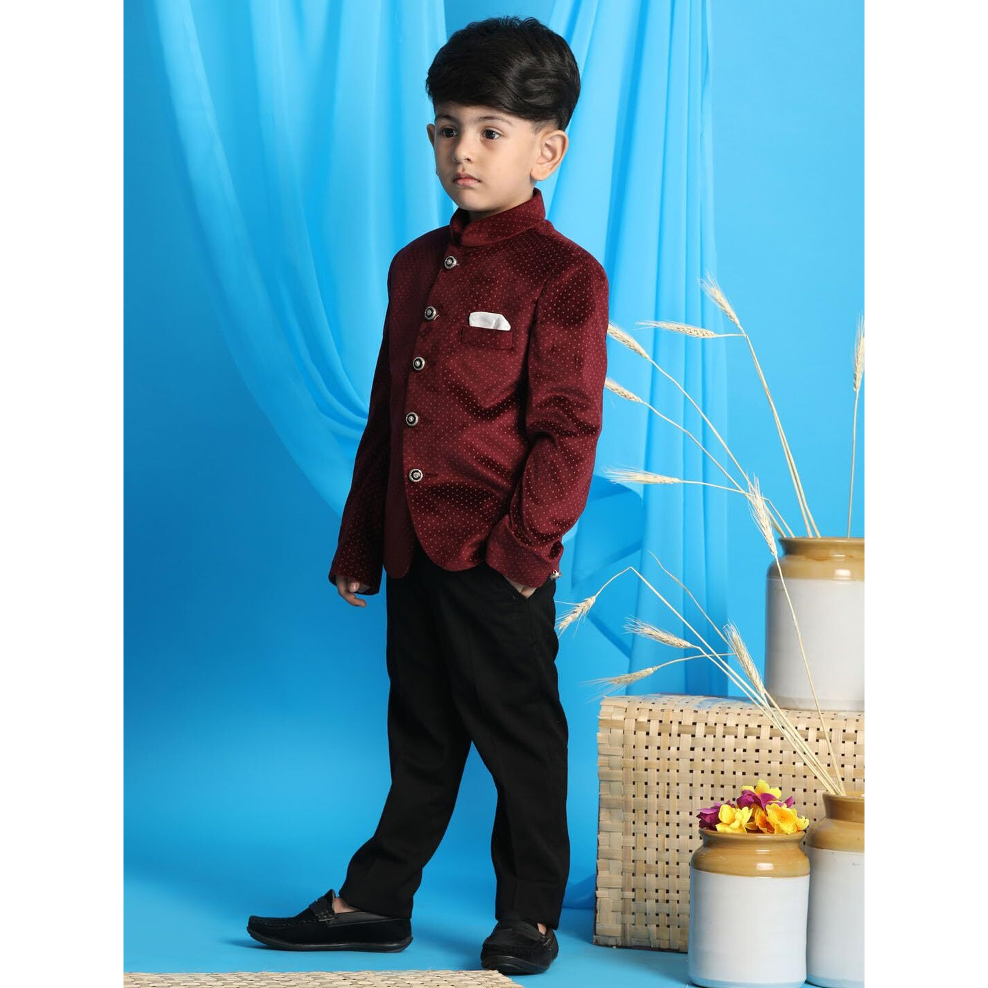 VASTRAMAY Boys' Maroon Jodhpuri Full Sleeves_VASBJP014MA_20