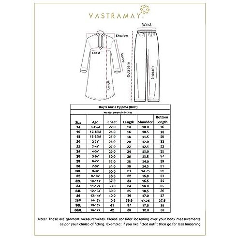 VASTRAMAY Boys' Aqua Kurta And Pyjama_VASBK010AQnP_22