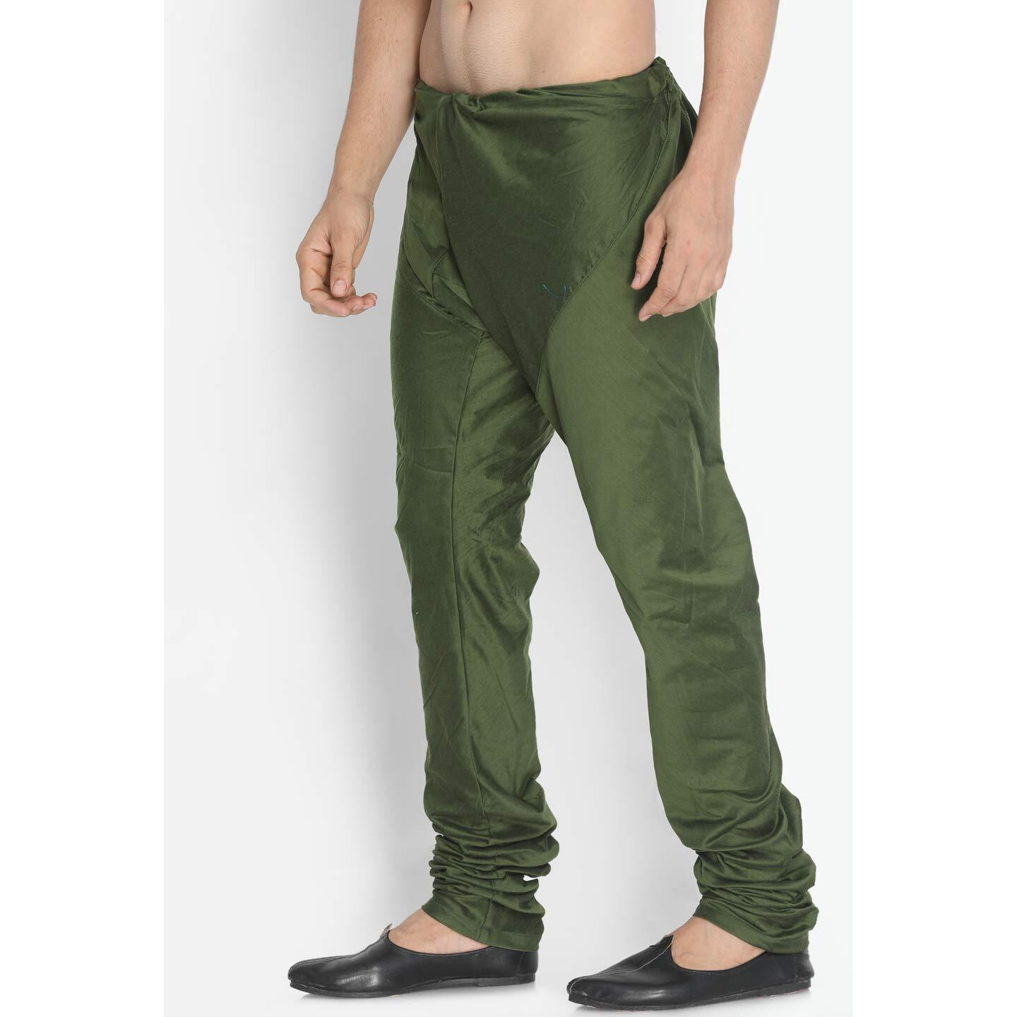 VASTRAMAY Men's Green Cotton Blend Pyjama_VASMPVGN_36