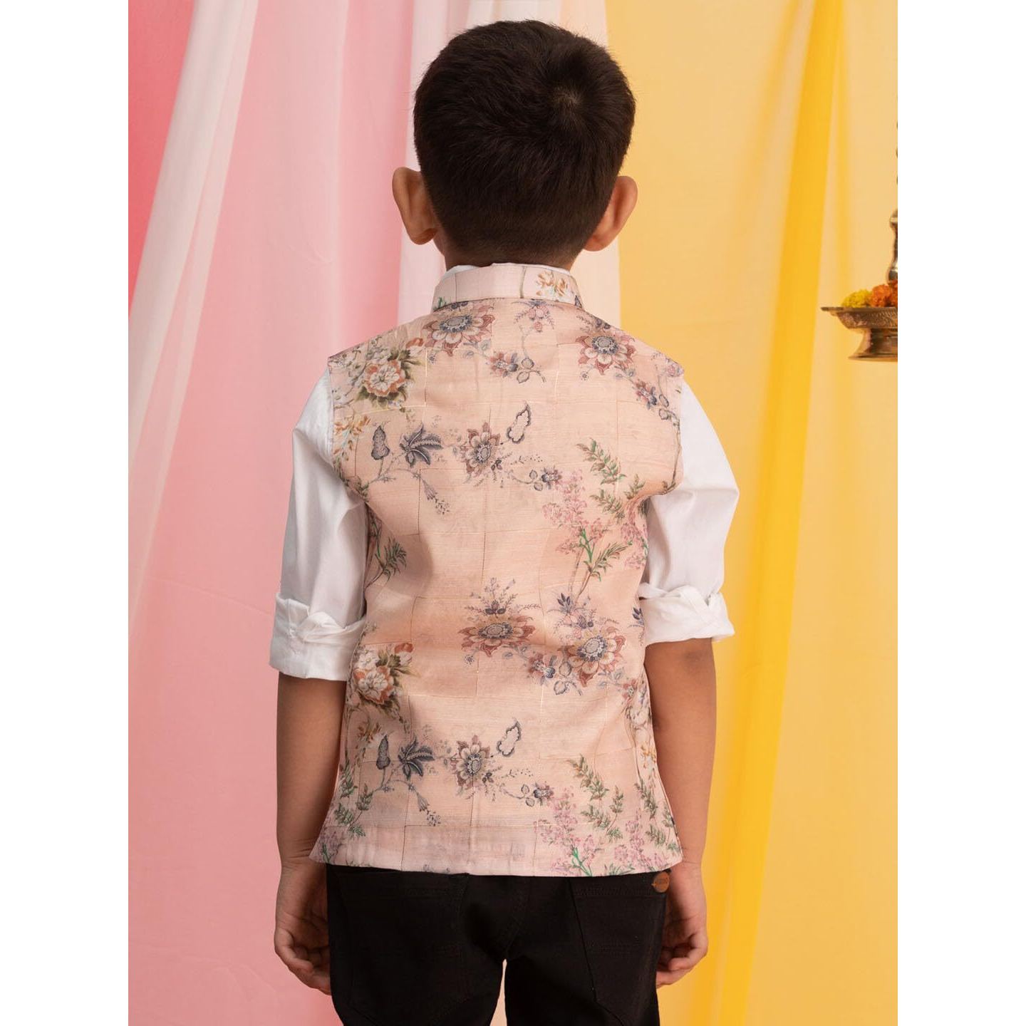 VASTRAMAY Boys' Pink Nehru Jacket_VASBJ137_36