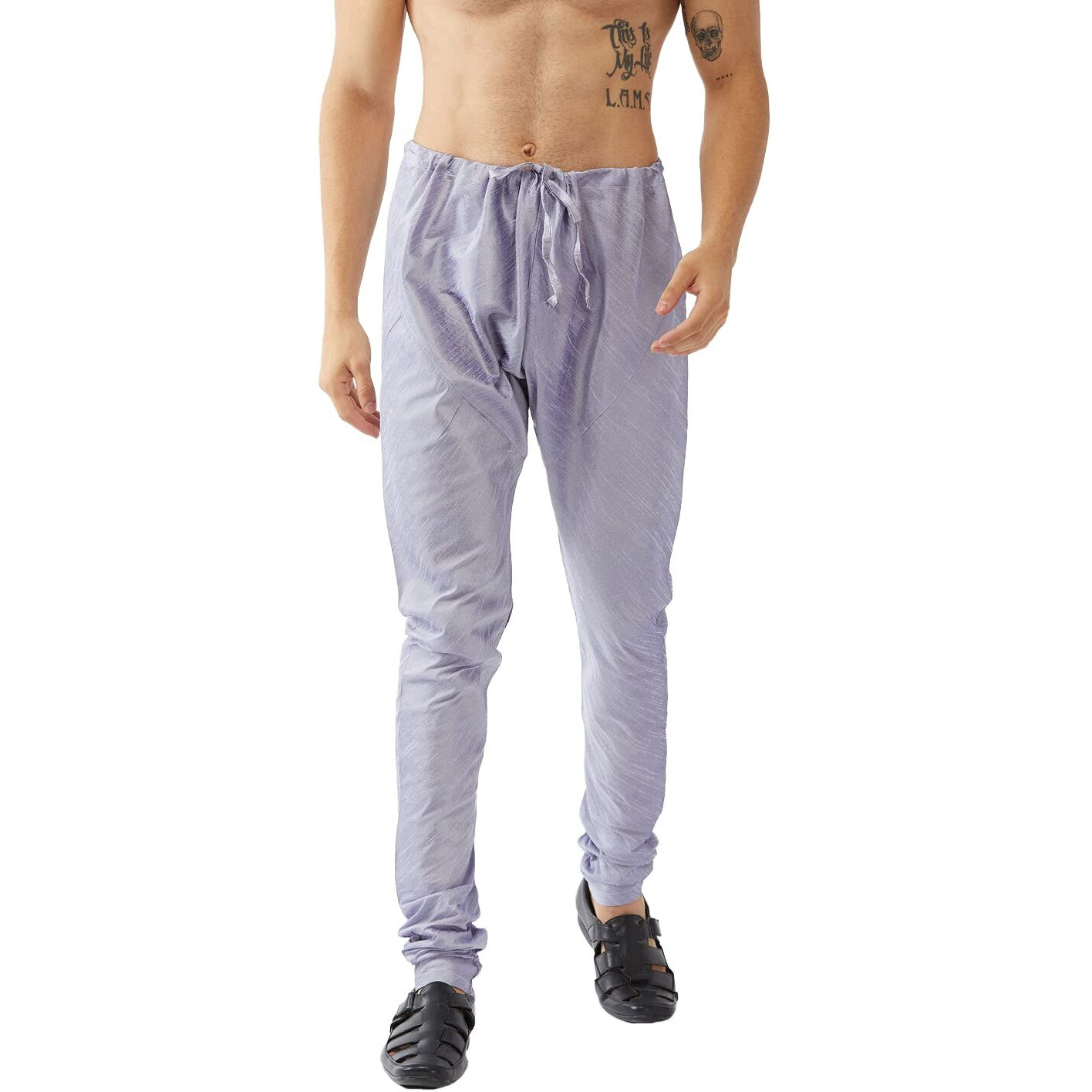 VASTRAMAY Men's Hawa Silk Blend Pyjama-VASMPHA_38