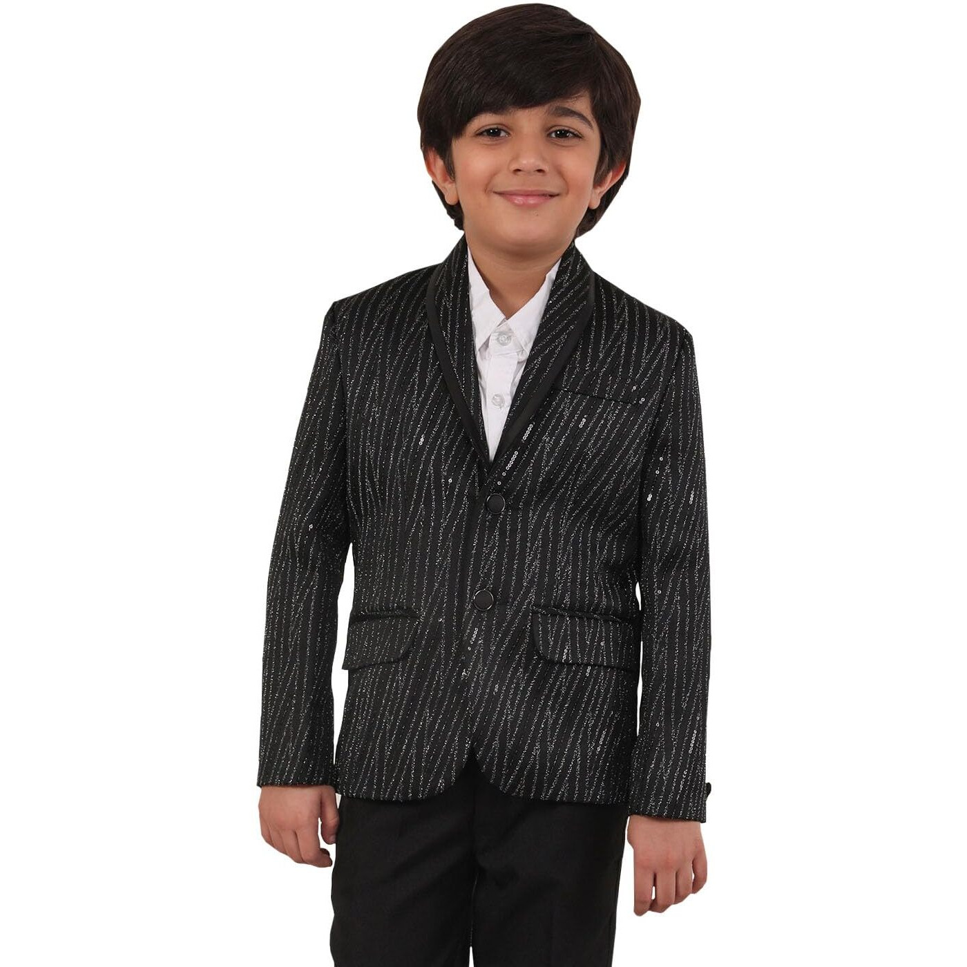 VASTRAMAY Boys' Black Silk Blend Blazer_VASBCT028BL_26
