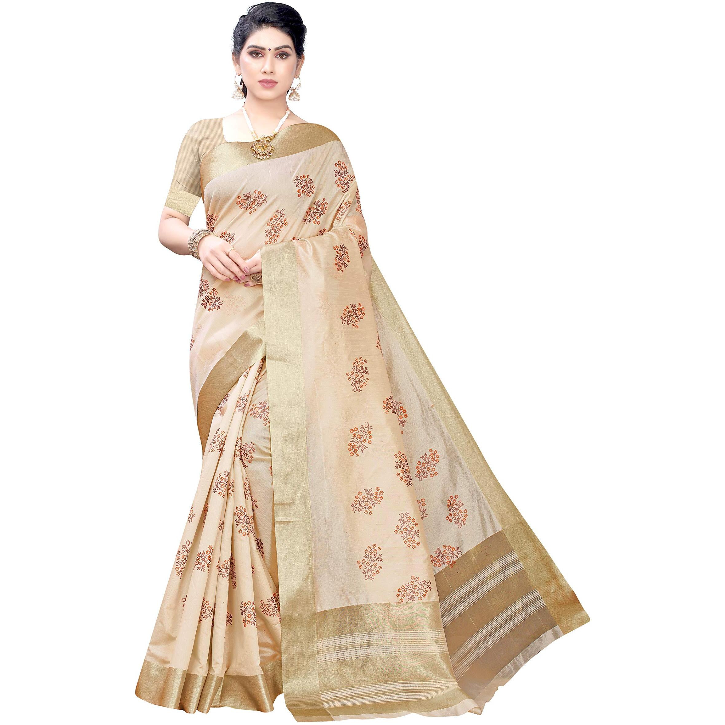 Yashika Woven Silk Ready to wear Saree (Zigzag Pink_White_Free Size)