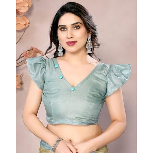 Yashika Women's Printed Kalamkari Art Silk Saree With Tassels and Unstitched Blouse Material (AZ-YS-P1-VAYU LIGHT GREEN JHALAR)