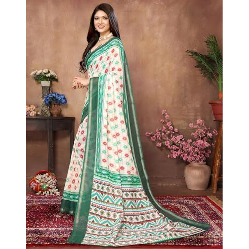Yashika Woven Linen Blend Women's Saree (AZ-YS-P1-GOODLUCK-JALPARI-PRITAM-Parent_Green)
