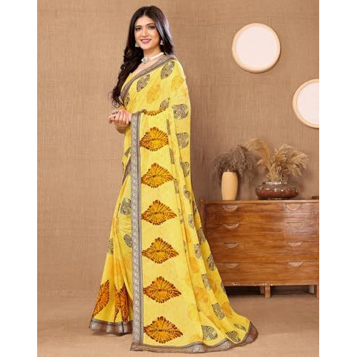 Yashika Woven Georgette Women's Saree (AZ-YS-P1-KUSUM-NAINA-SOMIYA-Parent_Yellow)
