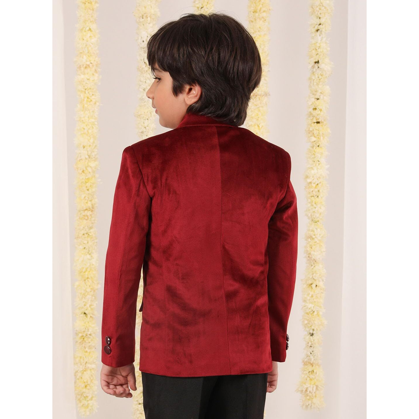 VASTRAMAY Boys' Maroon Blazer, Single Breasted_VASBCT025MA_26