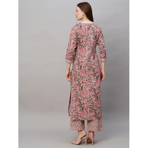 Wedani Cotton Digital Printed Kurta Set for Womens (in, Alpha, S, Regular, Multi) Multicolour