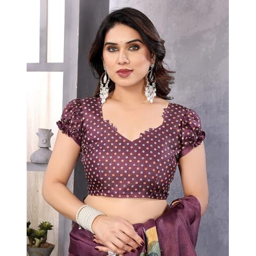 Yashika Women's Printed Art Silk Women Saree Kanjivaram Saree with Blouse Material |saree for Women | Saree | New Sari | Latest Saree (AZ-YS-P1-DENISHA PURPLE JHALAR)