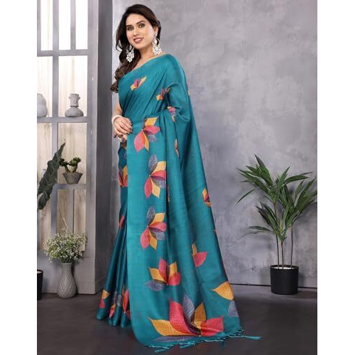 Yashika Women's Printed Art Silk Women Saree Kanjivaram Saree with Blouse Material |saree for Women | Saree | New Sari | Latest Saree (AZ-YS-P1-DENISHA RAMA JHALAR)