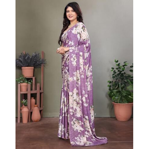 Yashika Women's Tussar Silk Printed Saree With Blouse Material |saree for Women | saree collection 2025 | New Sari | Latest Saree (AZ-YS-P1-ZEHRA PINK)