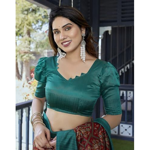 Yashika Women's Printed Art Silk Women Saree Kanjivaram Saree with Blouse Material |saree for Women | Saree | New Sari | Latest Saree (AZ-YS-P1-KAPALI RED JHALAR)