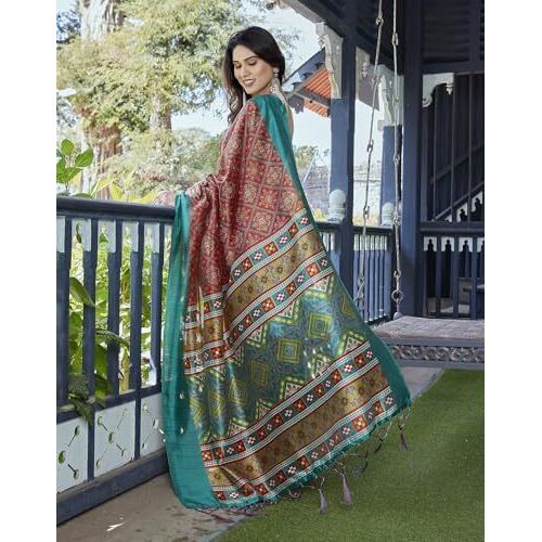 Yashika Women's Printed Art Silk Women Saree Kanjivaram Saree with Blouse Material |saree for Women | Saree | New Sari | Latest Saree (AZ-YS-P1-KAPALI RED JHALAR)