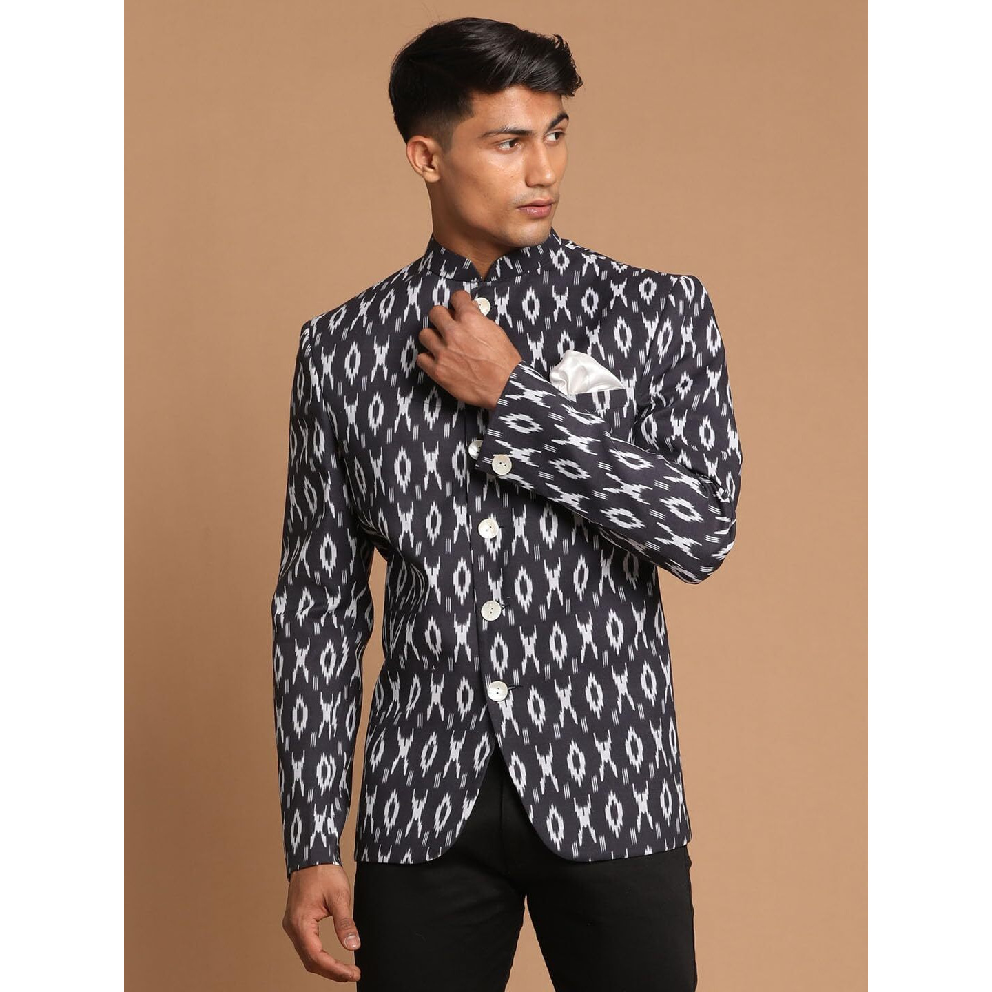 VASTRAMAY Men's Black Jodhpuri_VASMJP012BL_42