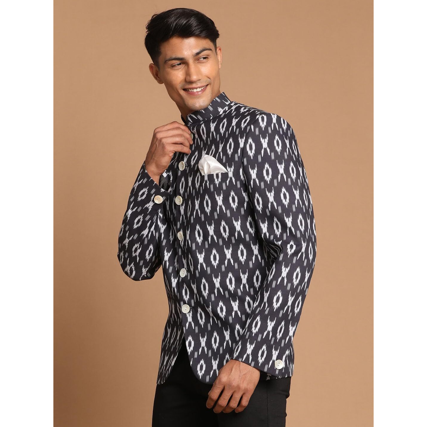 VASTRAMAY Men's Black Jodhpuri_VASMJP012BL_42