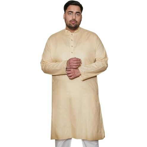 VASTRAMAY Mens Ethnic Kurta  Stylish & Comfortable for All Occasions Beige