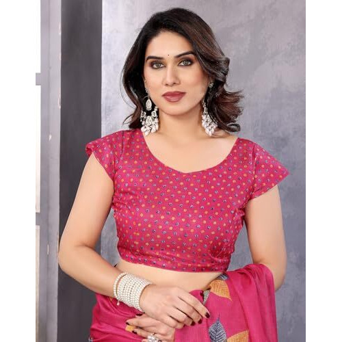 Yashika Women's Printed Art Silk Women Saree Kanjivaram Saree with Blouse Material |saree for Women | Saree | New Sari | Latest Saree (AZ-YS-P1-DENISHA PINK JHALAR)