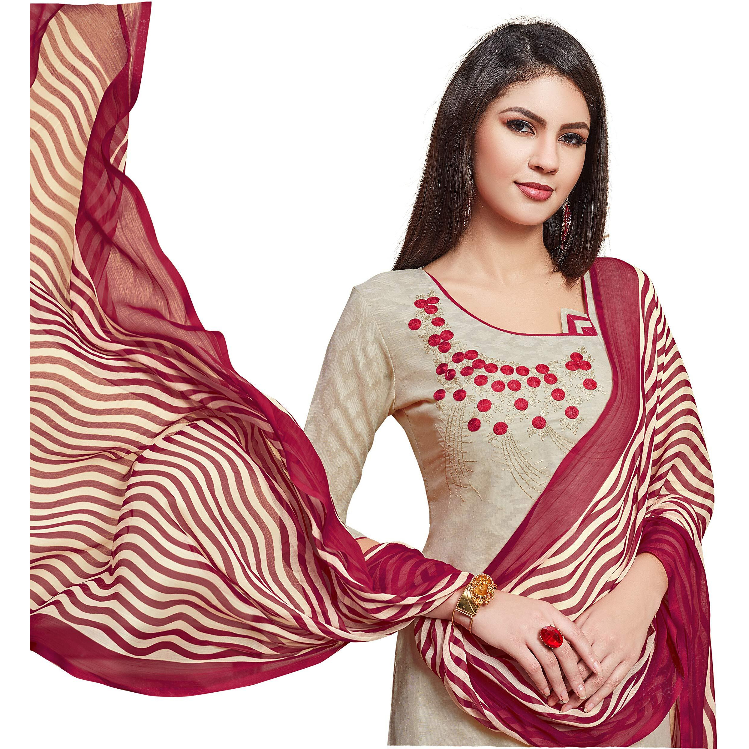 Anni Designer Women's Dusty Color Cotton Blend Embroidered Printed Dupatta Churidar Dress Material(Divyanshi 2 2001 Gangour_Dusty_Free Size)