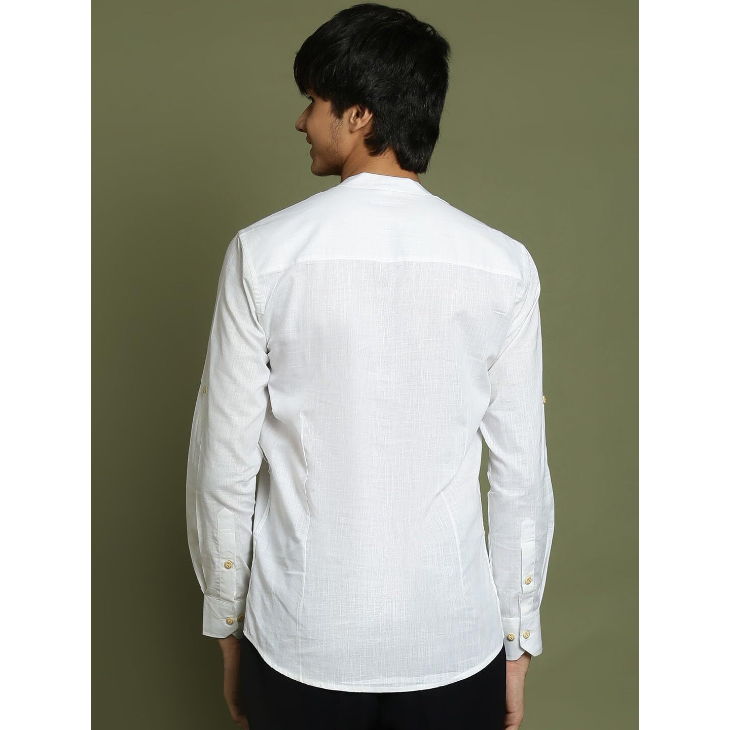 VASTRAMAY YUVA Boys' White Short Kurta_VYUVBXK015WH_36XL