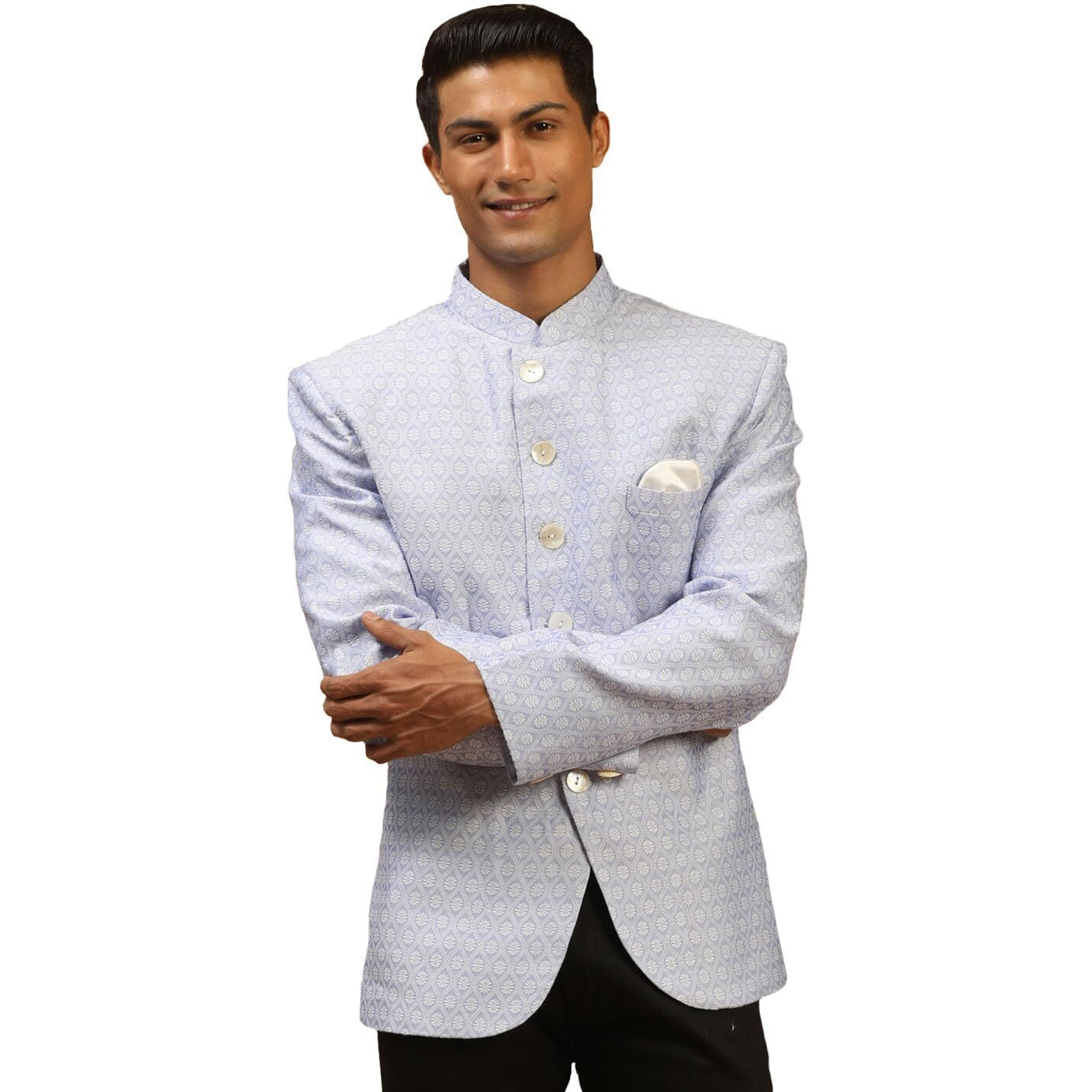VASTRAMAY Men's Lavender Silk Blend Jodhpuri_VASMJP011HW_38