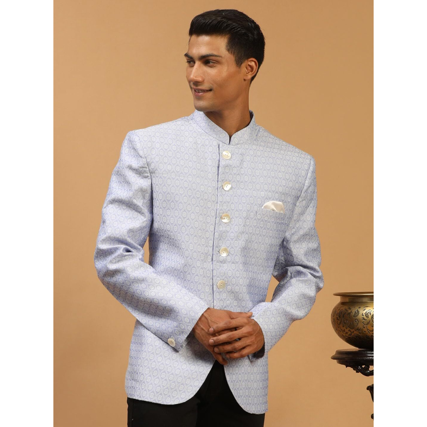 VASTRAMAY Men's Lavender Silk Blend Jodhpuri_VASMJP011HW_38