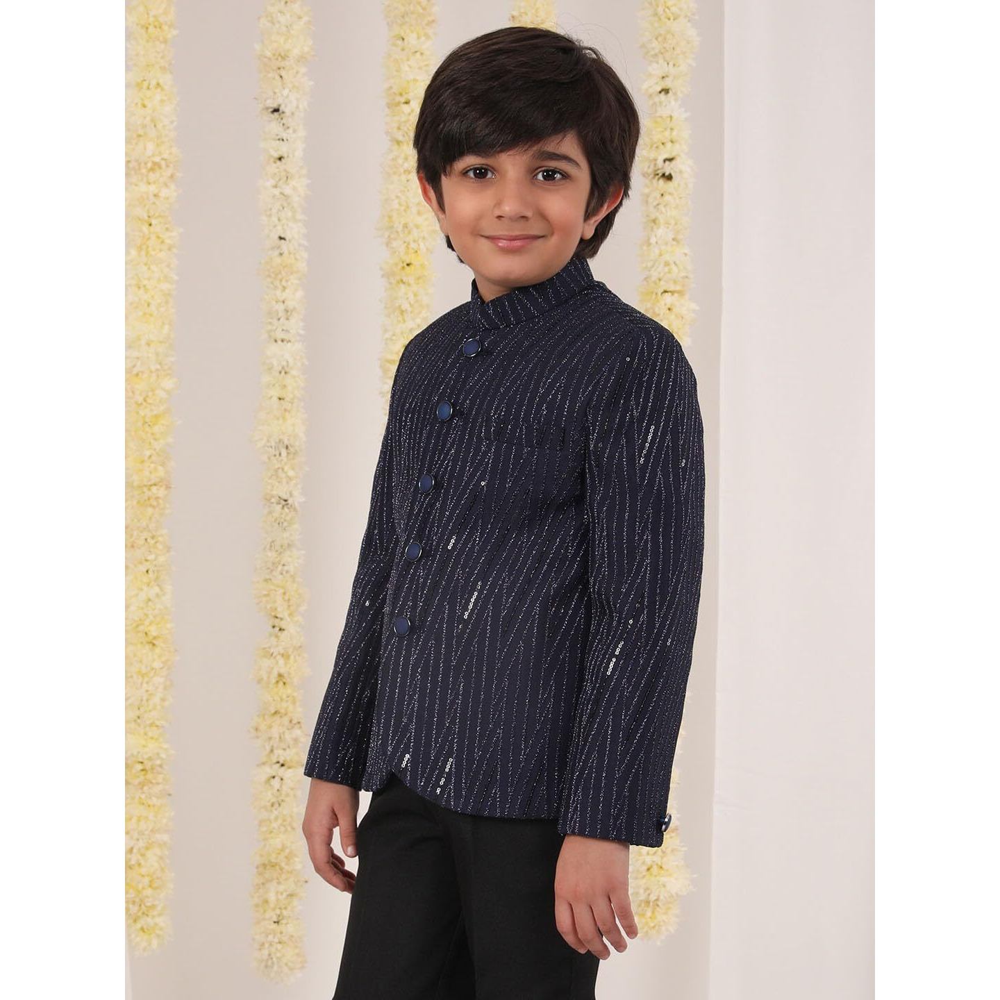 VASTRAMAY Boys' Navy Blue Jodhpuri_VASBJP039NB_20
