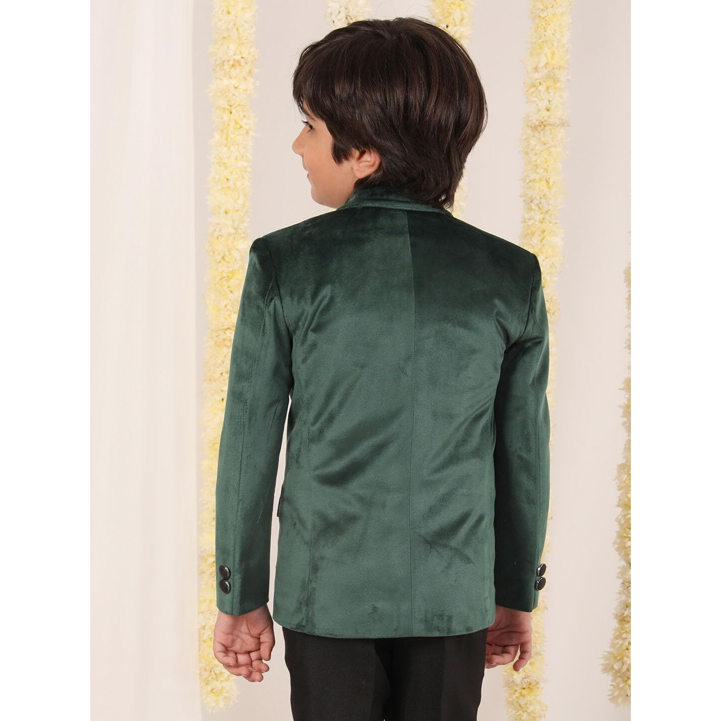 VASTRAMAY Boys' Green Blazer, Single Breasted_VASBCT025GN_36