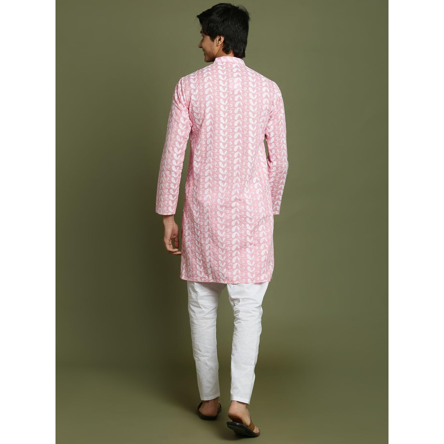 VASTRAMAY Lucknowi Chikankari Cotton Kurta Pyjama Set for Boys  Festive Wear for Holi & Eid