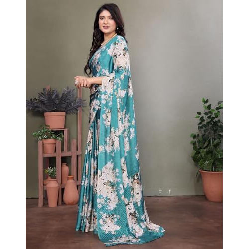 Yashika Women's Tussar Silk Printed Saree With Blouse Material |saree for Women | saree collection 2025 | New Sari | Latest Saree (AZ-YS-P1-ZEHRA RAMA)