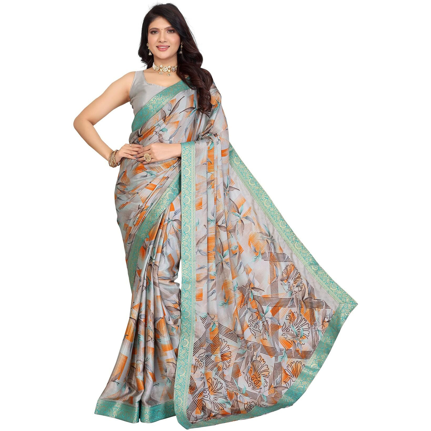 Yashika Women's Tussar Silk With Lace Printed Sari Saree with Blouse|saree for Women | Saree | New Sari | Latest Saree (AZ-YS-P1-RAJAL LIGHT GREEN LACE)