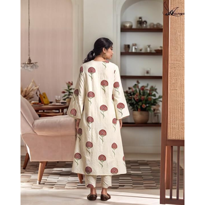 ANNI DESIGNER Women's Rayon Viscose Printed Straight Kurta with Pant (Janya MAROON-VKS01_S_Maroon_Small)